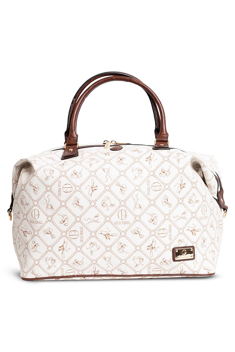 Giulia Pieralli Logo Hannah Weekendbag Beige Brown
