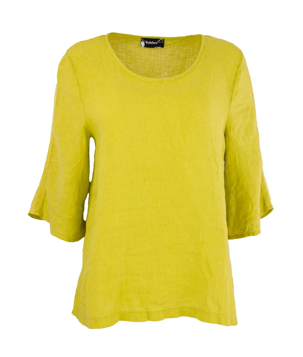 Boheme Lintopp M/ 3/4 Arm i Limegreen